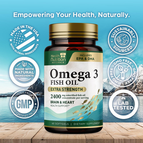 Óleo De Peixe Omega 3 Tripla Força 1200 Mg Cápsulas Gelatino - Imagem 4
