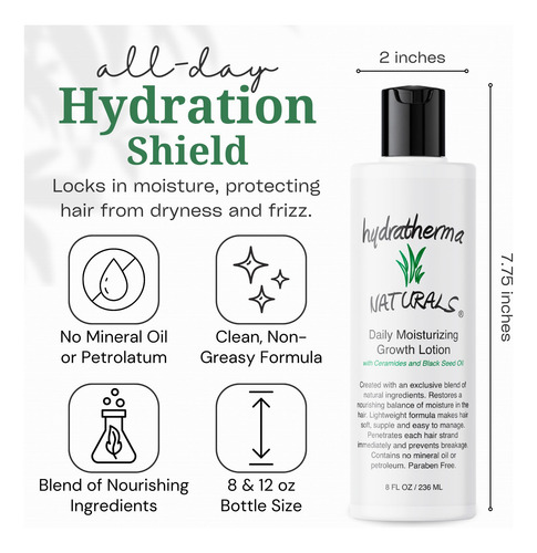 Loção Hidratante De Crescimento Hydratherma Naturals 355ml - Imagem 4