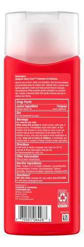 Limpador E Esfoliante Corporal Para Acne Neutrogena Stubborn - Imagem 7