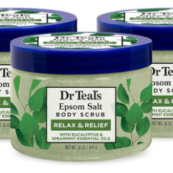 Dr Teal&quots Pure Epsom Salt Body Scrub, Relax & Relief With...