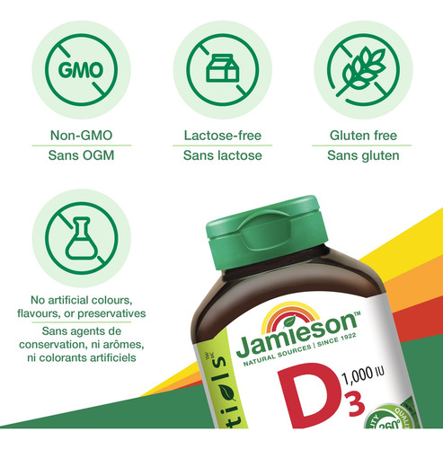 Suplemento Jamieson Laboratories Vitamina D3 1.000 Ui - 240 - Imagem 4