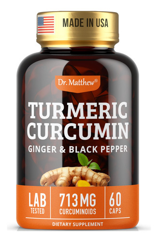 Suplemento Dr. Matthew Curmeric Curcumina Com Bioperina 15x