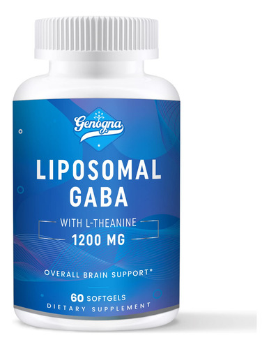 Suplemento Genogna Gaba Com L-teanina 1200 Mg 60 Cápsulas