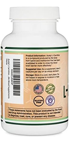 Acetil L-carnitina 1.000 Mg Por Porção, 150 Cápsulas (alcar - Imagem 3