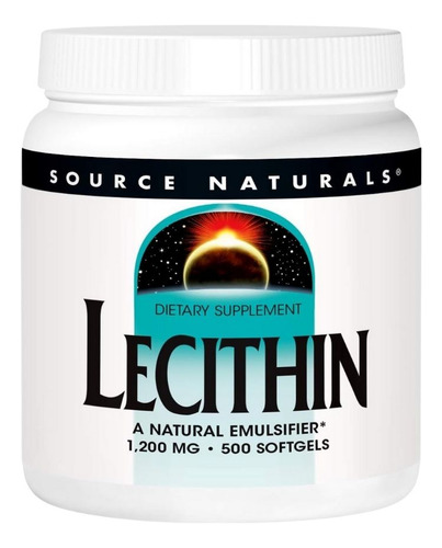 Lecithin 1200 Mg 500 Softgels By Source Naturals