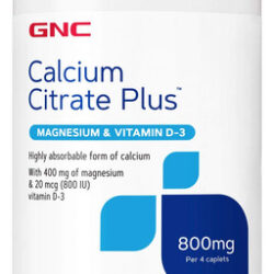 Suplemento Gnc Calcium Citrate Plus 800 Mg Bone Health 180 C