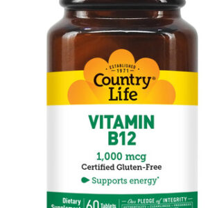Suplemento Country Life Vitamina B12 1000mcg Sublingual 60 T