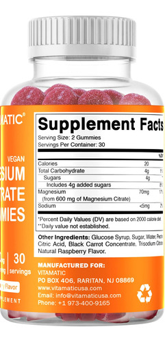 Suplemento Vitamínico De Citrato De Magnésio Gummies 600mg 6 - Imagem 6