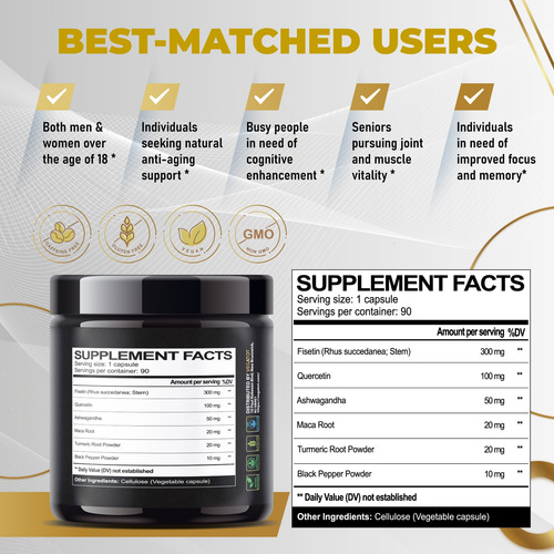 Suplemento Vegatot Fisetin High Purity 98% Com Quercetina 60 - Imagem 2