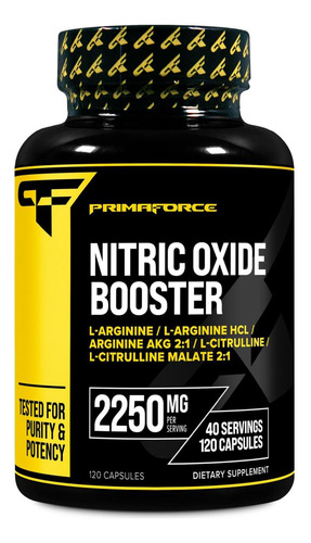 Primaforce Booster De Óxido Nítrico (2.250 Mg, 120 Cápsulas)