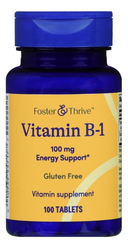 Vitamina B-1 100 Mg 100 Comprimidos Da Foster And Thrive - Imagem 2