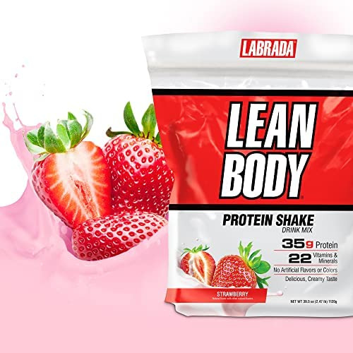 Labrada Nutrition Lean Body Hi-protein Shake, Morango, Banhe - Imagem 2