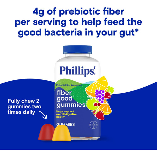 Suplemento De Fibra Phillips" Fiber Good Gummies 90 Unidades - Imagem 3