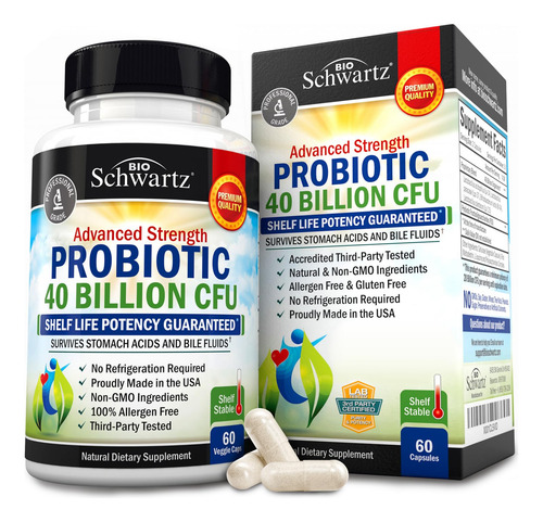 Suplemento Bioschwartz Daily Probiotic 40 Bilhões De Cfu Gut