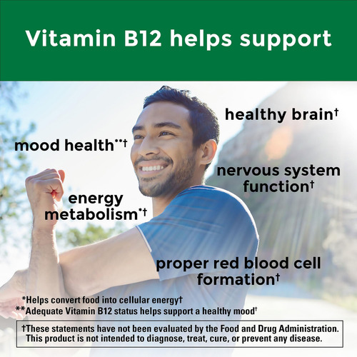 Suplemento Natural De Vitamina B12 Sublingual 1000mcg 50 Onç - Imagem 3
