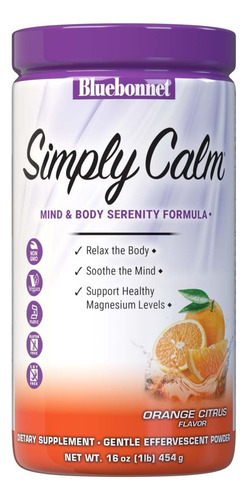 Bluebonnet Nutrition Simply Calm Powder, Para Calma *, Cãib
