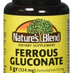 Comprimidos De Gluconato Ferroso Da Nature`s Blend 324 Mg,