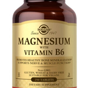 Suplemento Solgar Magnésio Com Vitamina B6 250 Comprimidos