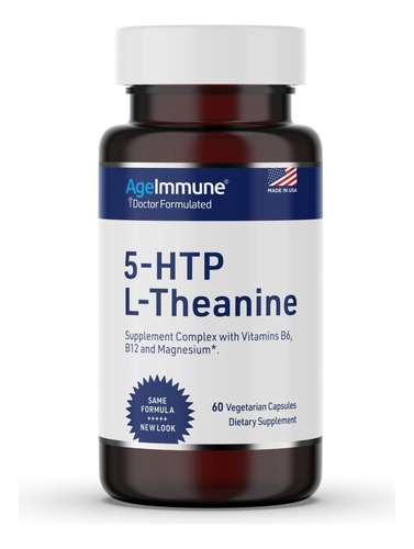 Suplemento Ageimmune 5-htp Formula Stress Relief 60 Cápsulas