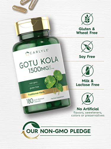 Suplemento Carlyle Gotu Kola (cápsulas De 1500 Mg, 180 Unida - Imagem 4