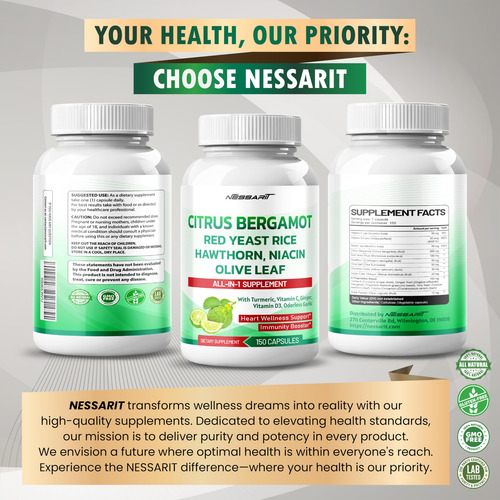 Suplemento Nessarit Citrus Bergamota 15 Em 1 150 Cápsulas - Imagem 6
