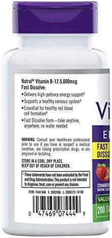 Vitamina B-12 Natrol/5000 Mcg/200 Comprimidos - Imagem 2