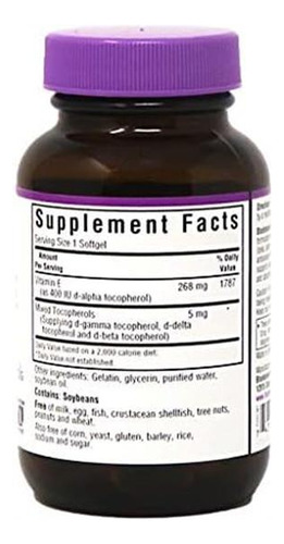 Vitamina E Bluebonnet Nutrition 400 Ui 50 Cápsulas - Imagem 6