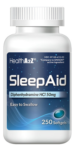 Cápsulas Gelatinosas De Difenidramina Sleep Aid Healtha2z 50