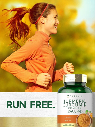 Suplemento Carlyle Curmeric Curcumin 2400mg 180 Cápsulas - Imagem 6