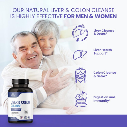 Suplemento Nutreb Liver Detox & Colon Cleanse 90 Cápsulas - Imagem 4