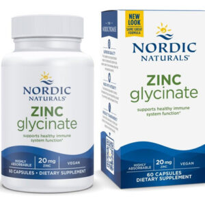 Suplemento Nordic Naturals Glicinato De Zinco 20mg 60 Cápsul