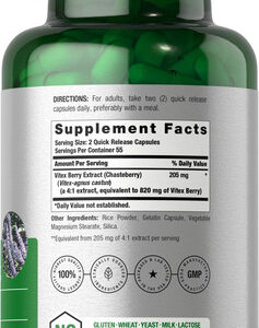 Horbaach Vitex Berry 820mg | 110 Cápsulas | Suplemento Chast