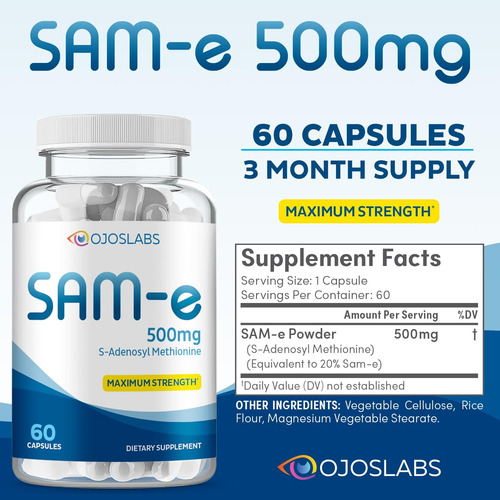 Ojoslabs Sam-e 500mg 60 Cápsulas (s-adenosil Metionina) 2 Em - Imagem 6