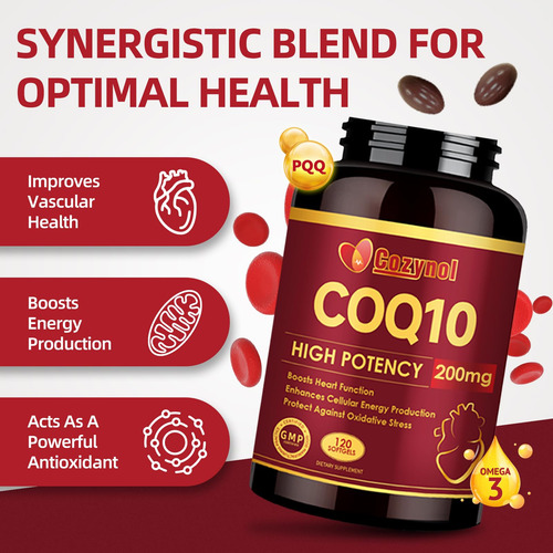 Suplemento Cozynol Coq10 200 Mg De Cápsulas Gelatinosas Com - Imagem 3