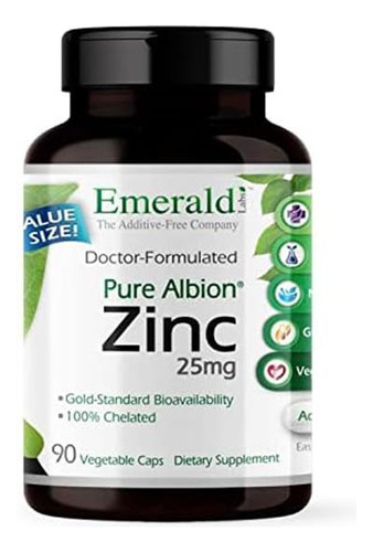 Emerald Labs Pure Albion Zinc 25 Mg - Suplemento Dietético C