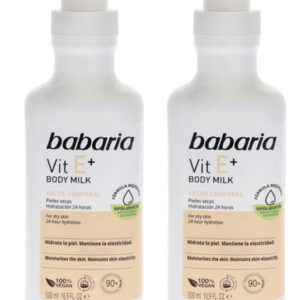 Body Milk Babaria Vitamin E Plus, Pacote Com 2