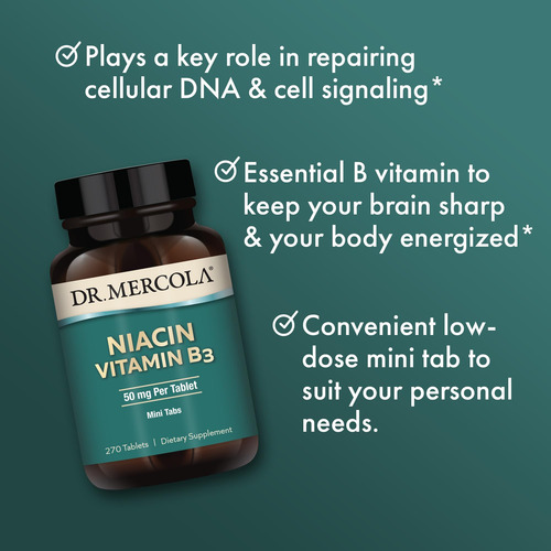 Dr. Mercola Niacina Vitamina B3, 90 Porções (270 Comprimidos - Imagem 4