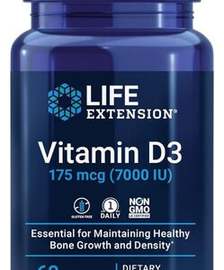Vitamin D3 175 Mcg (7000 Iu) 60 Softgels By Life Extension