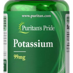 Puritans Pride Potássio 99 Mg Cápsulas, 250 Contagens
