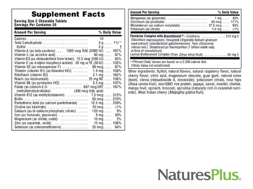 Suplemento Nature"s Plus Power Teen Para Ela 60 Comprimidos - Imagem 4