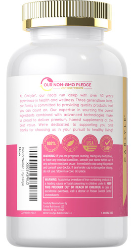 Suplemento De Ferro Para Mulheres 65 Mg 300 Comprimidos Carl - Imagem 3