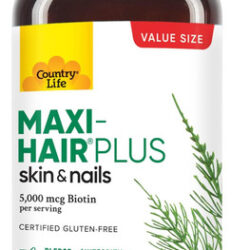 Country Life Maxi-hair Plus 5000 Mcg Biotina, 360 Cápsulas,