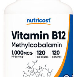 Suplemento Nutricost Vitamina B12 1000mcg 120 Cápsulas