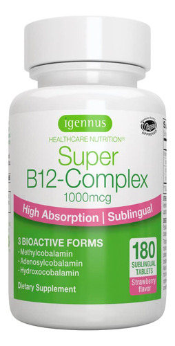 Suplemento Igennus Healthcare Nutrition Super B12 Complex