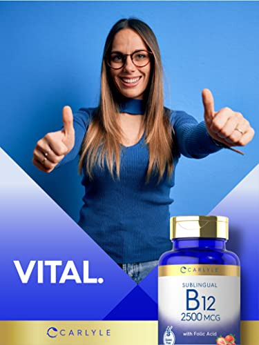 Suplemento De Vitamina B12 Carlyle 2500mcg Com Ácido Fólico - Imagem 6
