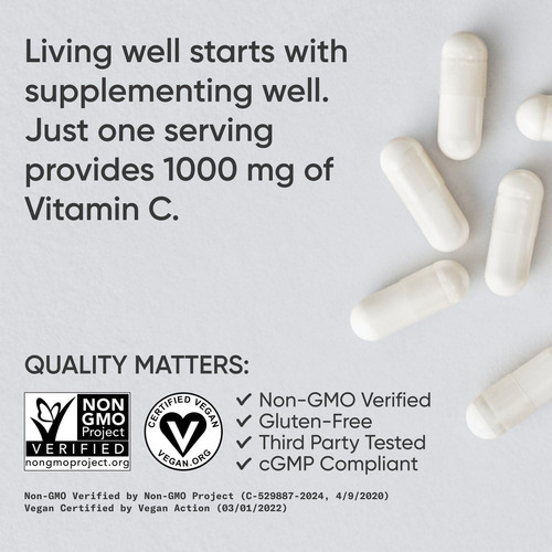 Suplemento De Vitamina C Sports Research 1000 Mg 240 Cápsula - Imagem 4