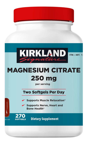 Suplemento Citrato De Magnésio 250mg 270 Cápsulas Gelatinosa - Imagem 3