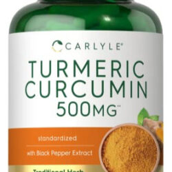 Suplemento Carlyle Curmeric Curcumin 500mg 180 Cápsulas