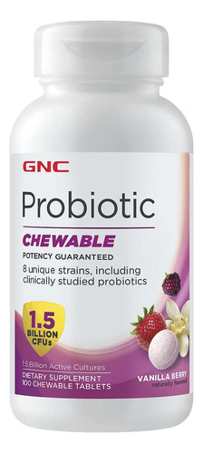 Probiótico 1.5bi Gnc Mastigável De 100 Comprimidos - Imagem 4