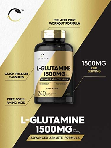 Cápsulas De Glutamina Carlyle L | 1500mg | Contagem 240 | S - Imagem 3